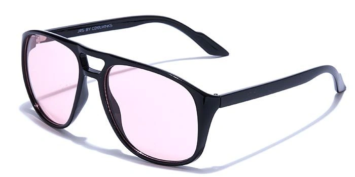 JRS by Coolwinks S23A5830 Pink Tinted Pilot Sunglasses for Men and Women-PINK-1