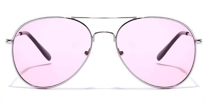 JRS by Coolwinks S23B6040 Pink Tinted Pilot Sunglasses for Women-