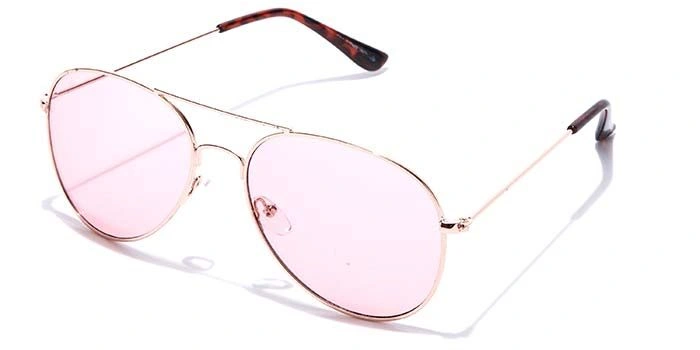 JRS by Coolwinks S23C6040 Pink Tinted Pilot Sunglasses for Women-PINK-1