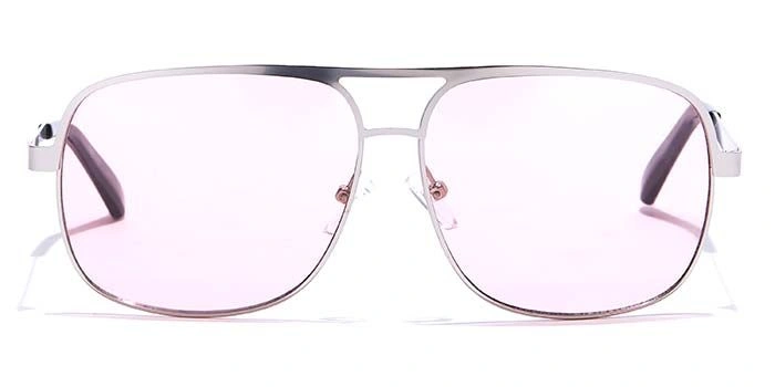 JRS by Coolwinks S23A5654 Pink Tinted Retro Square Sunglasses for Men and Women-