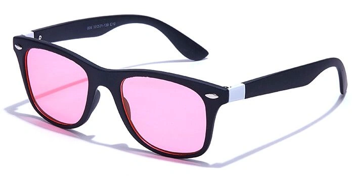 JRS by Coolwinks S23A6347 Pink Tinted Retro Square Sunglasses for Men and Women-PINK-1