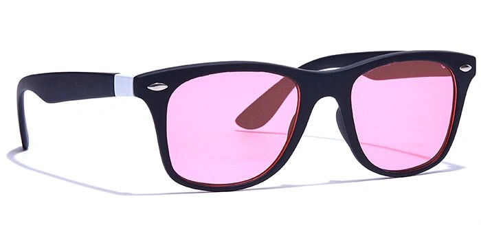 JRS by Coolwinks S23A6347 Pink Tinted Retro Square Sunglasses for Men and Women-PINK-2