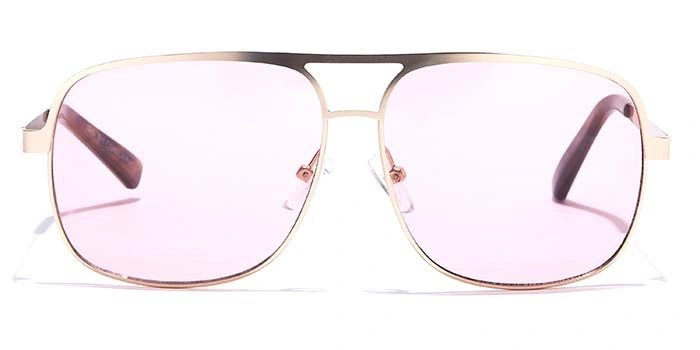 JRS by Coolwinks S23B5654 Pink Tinted Retro Square Sunglasses for Men and Women-