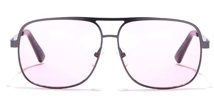 JRS by Coolwinks S23C5654 Pink Tinted Retro Square Sunglasses for Men and Women-