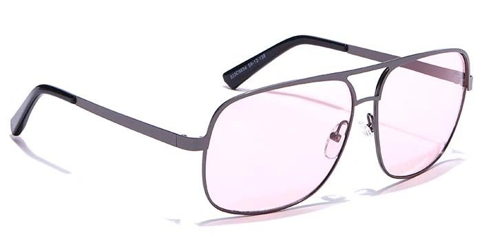 JRS by Coolwinks S23C5654 Pink Tinted Retro Square Sunglasses for Men and Women-PINK-2