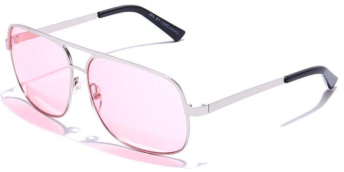 JRS by Coolwinks S33A5652 Pink Tinted Retro Square Sunglasses for Men and Women-PINK-1