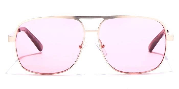 JRS by Coolwinks S33B5652 Pink Tinted Retro Square Sunglasses for Men and Women-