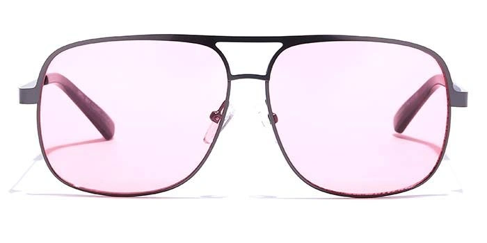 JRS by Coolwinks S33C5652 Pink Tinted Retro Square Sunglasses for Men and Women-