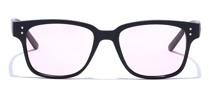 JRS by Coolwinks S23B5872 Pink Tinted Retro Square Sunglasses for Men and Women-