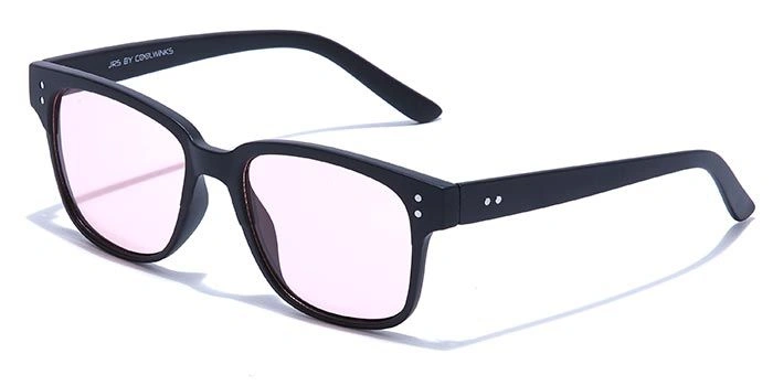 JRS by Coolwinks S23B5872 Pink Tinted Retro Square Sunglasses for Men and Women-PINK-1