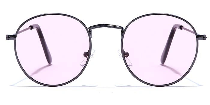 JRS by Coolwinks S23C5752 Pink Tinted Round Sunglasses for Men and Women-