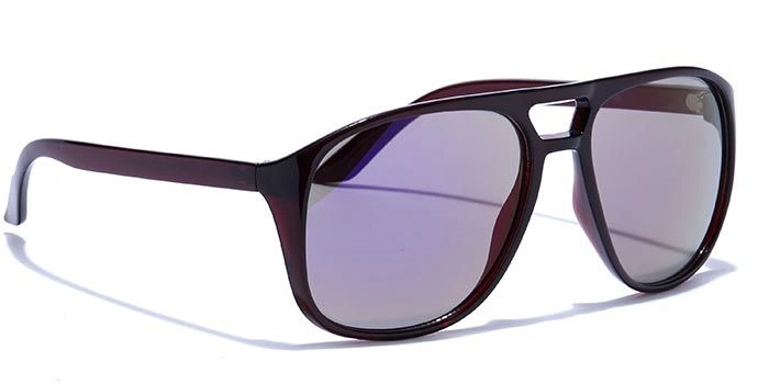 JRS by Coolwinks S17C5837 Purple Flash Retro Square Sunglasses for Men and Women-PURPLE-2