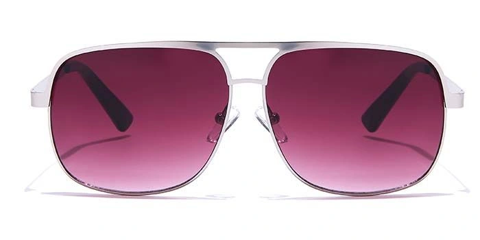 JRS by Coolwinks S17A5656 Purple Gradient Retro Square Sunglasses for Men and Women-