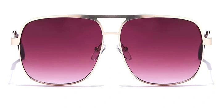 JRS by Coolwinks S17B5656 Purple Gradient Retro Square Sunglasses for Men and Women-