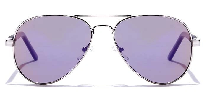 JRS by Coolwinks S17B5984 Purple Mirror Pilot Sunglasses for Men and Women-