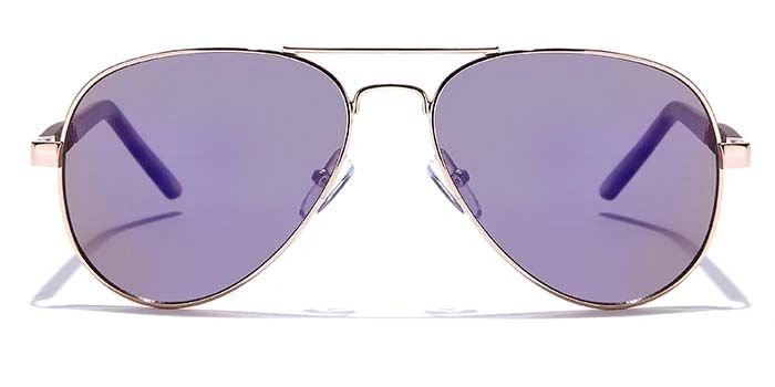 JRS by Coolwinks S17C5984 Purple Mirror Pilot Sunglasses for Men and Women-