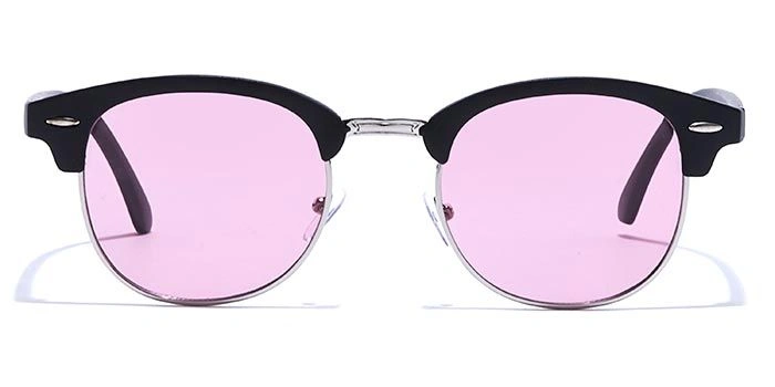 JRS by Coolwinks S17B5705 Purple Tinted Clubmaster Sunglasses for Women-