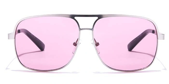 JRS by Coolwinks S17A5653 Purple Tinted Retro Square Sunglasses for Men and Women-