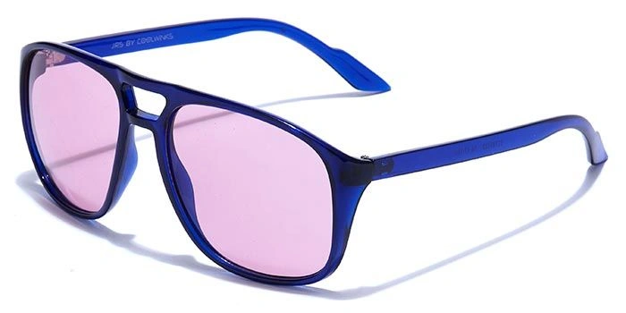 JRS by Coolwinks S17B5829 Purple Tinted Retro Square Sunglasses for Men and Women-PURPLE-1