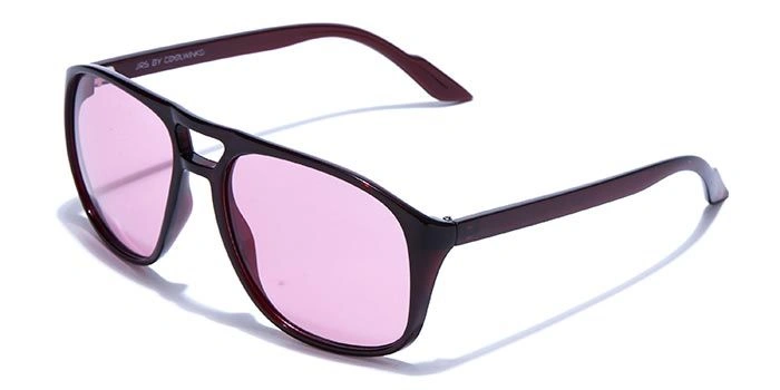 JRS by Coolwinks S17C5829 Purple Tinted Retro Square Sunglasses for Men and Women-PURPLE-1