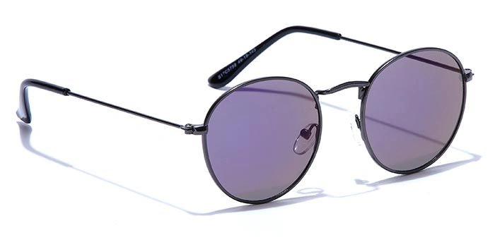 JRS by Coolwinks S17C5759 Purple Tinted Round Sunglasses for Men and Women-PURPLE-2