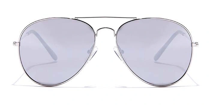 JRS by Coolwinks S10A5678 Silver Mirror Pilot Sunglasses for Men and Women-