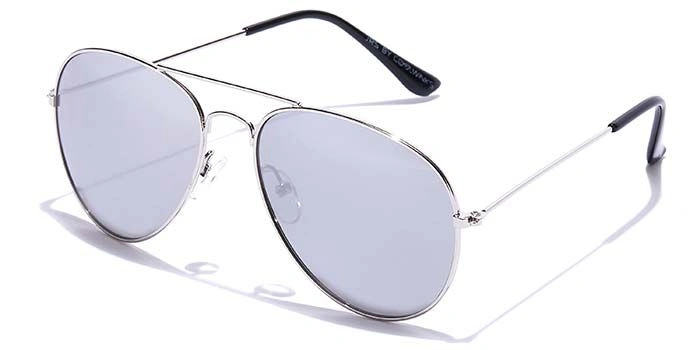 JRS by Coolwinks S10A5678 Silver Mirror Pilot Sunglasses for Men and Women-SILVER-1