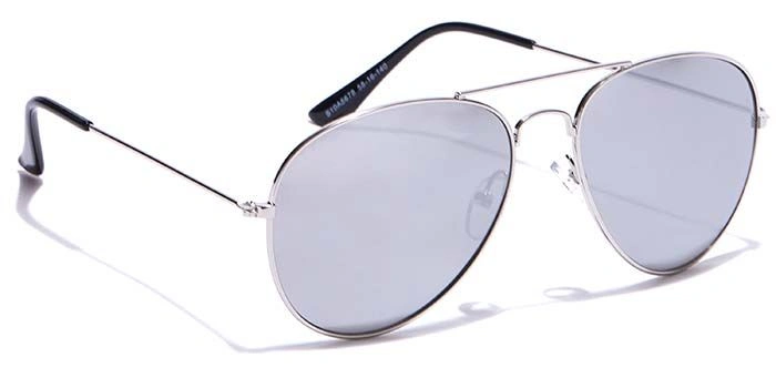 JRS by Coolwinks S10A5678 Silver Mirror Pilot Sunglasses for Men and Women-SILVER-2