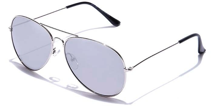 JRS by Coolwinks S10B5896 Silver Mirror Pilot Sunglasses for Men and Women-SILVER-1