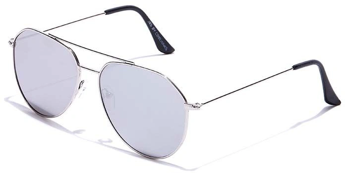 JRS by Coolwinks S10B5959 Silver Mirror Pilot Sunglasses for Men and Women-SILVER-1