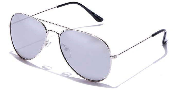 JRS by Coolwinks S10B6022 Silver Mirror Pilot Sunglasses for Men and Women-SILVER-1