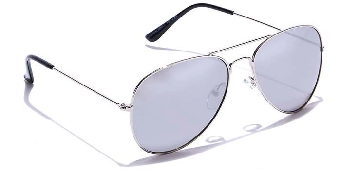 JRS by Coolwinks S10B6022 Silver Mirror Pilot Sunglasses for Men and Women-SILVER-2