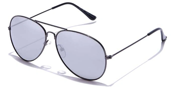 JRS by Coolwinks S10C5896 Silver Mirror Pilot Sunglasses for Men and Women-SILVER-1