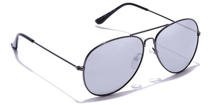 JRS by Coolwinks S10C5896 Silver Mirror Pilot Sunglasses for Men and Women-SILVER-2