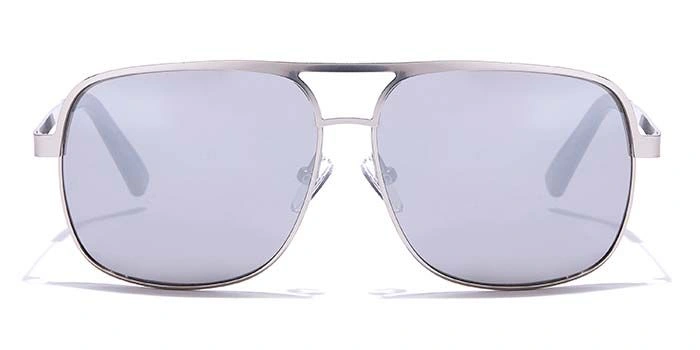 JRS by Coolwinks S10A5657 Silver Mirror Retro Square Sunglasses for Men and Women-