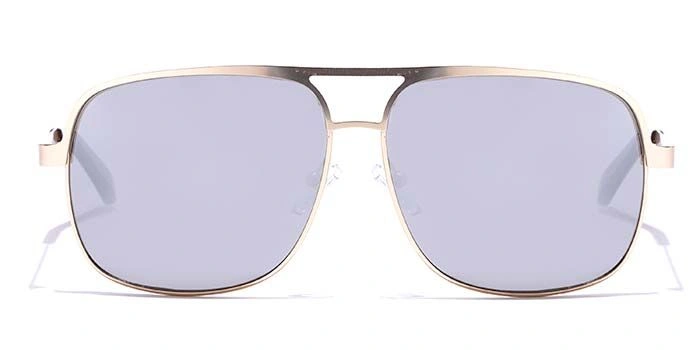 JRS by Coolwinks S10B5657 Silver Mirror Retro Square Sunglasses for Men and Women-