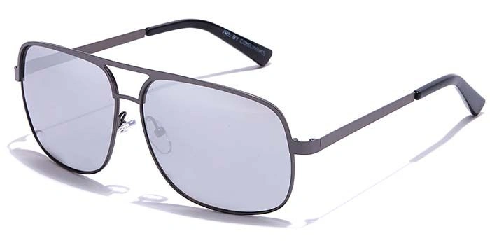 JRS by Coolwinks S10C5657 Silver Mirror Retro Square Sunglasses for Men and Women-SILVER-1