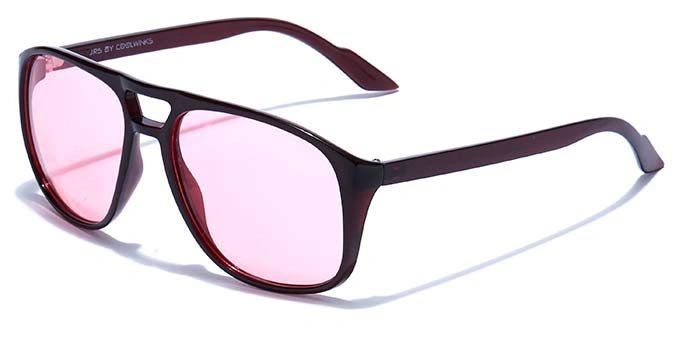 JRS by Coolwinks S33C5828 Wine Tinted Retro Square Sunglasses for Men and Women-WINE-1