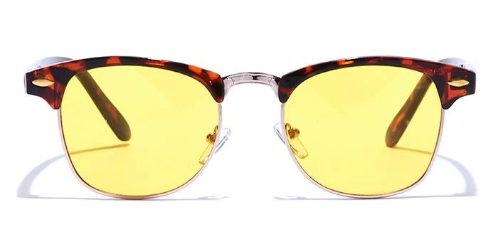 JRS by Coolwinks S59C5995 Yellow Tinted Clubmaster Sunglasses for Men and Women-