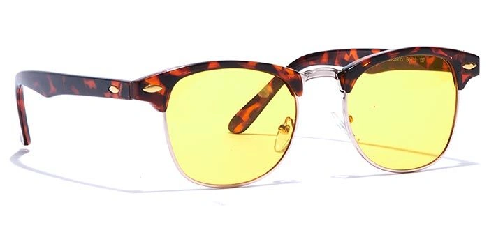 JRS by Coolwinks S59C5995 Yellow Tinted Clubmaster Sunglasses for Men and Women-YELLOW-2