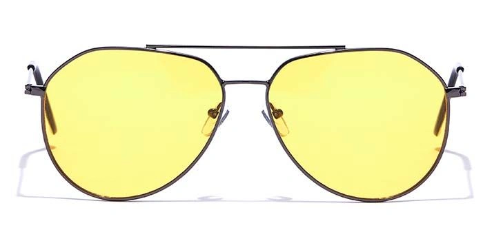 JRS by Coolwinks S20C5952 Yellow Tinted Pilot Sunglasses for Men and Women-