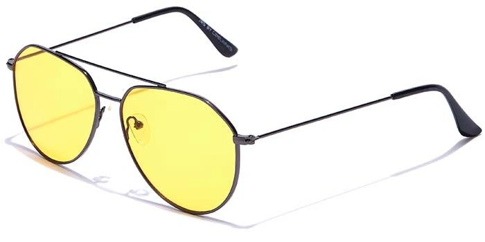 JRS by Coolwinks S20C5952 Yellow Tinted Pilot Sunglasses for Men and Women-YELLOW-1