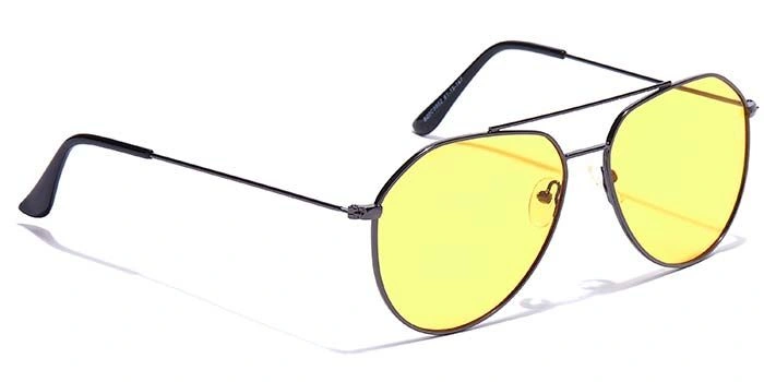 JRS by Coolwinks S20C5952 Yellow Tinted Pilot Sunglasses for Men and Women-YELLOW-2