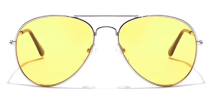 JRS by Coolwinks S59A5672 Yellow Tinted Pilot Sunglasses for Men and Women-