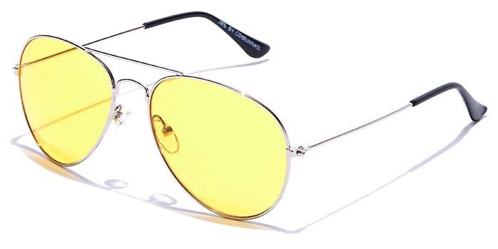 JRS by Coolwinks S59A5672 Yellow Tinted Pilot Sunglasses for Men and Women-YELLOW-1