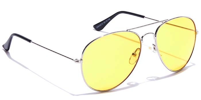 JRS by Coolwinks S59A5672 Yellow Tinted Pilot Sunglasses for Men and Women-YELLOW-2