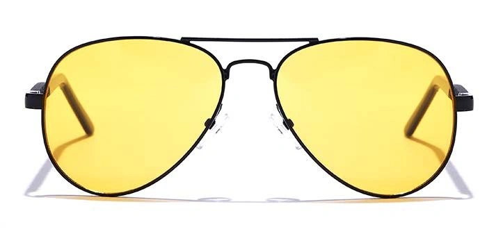 JRS by Coolwinks S59A5974 Yellow Tinted Pilot Sunglasses for Men and Women-