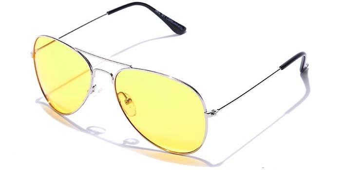 JRS by Coolwinks S59B6016 Yellow Tinted Pilot Sunglasses for Men and Women-YELLOW-1