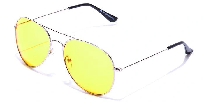 JRS by Coolwinks S59B6037 Yellow Tinted Pilot Sunglasses for Men and Women-YELLOW-1