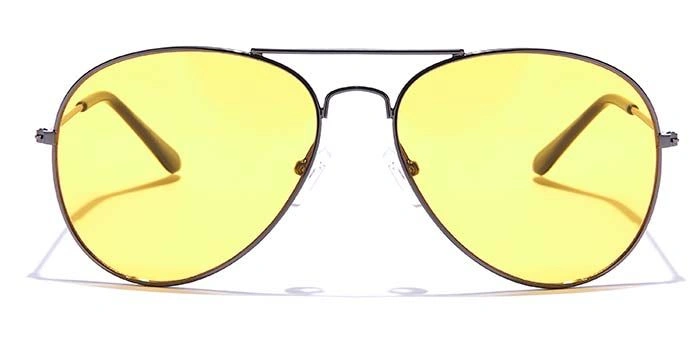 JRS by Coolwinks S59C5672 Yellow Tinted Pilot Sunglasses for Men and Women-